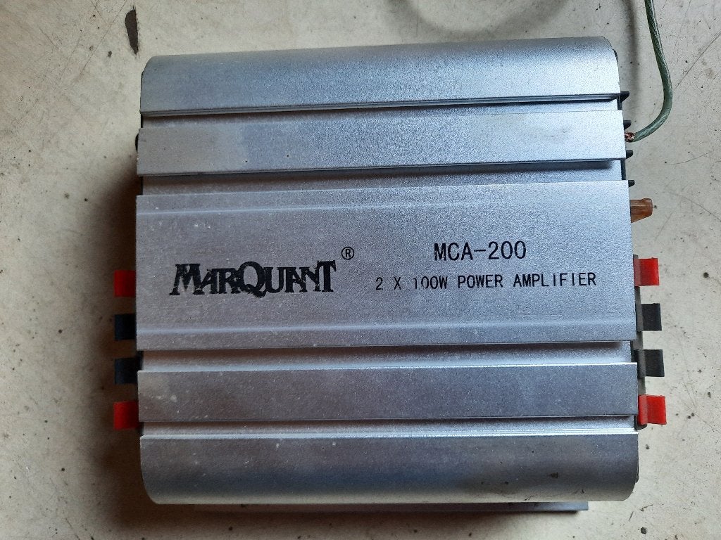 Versterker 2x 100W Marquant power amplifier MCA-200, Ophalen, Gebruikt, 120 watt of meer, Overige merken