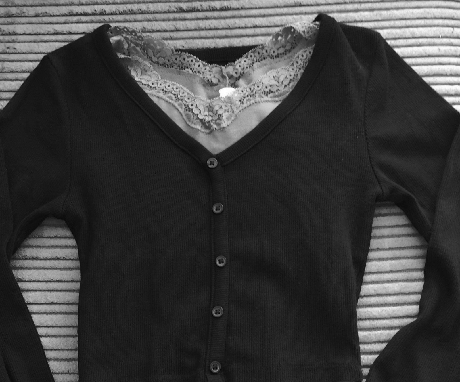 🖤Y2K Grunge 🖤ZGAN! 🖤Knoop Vestje 🖤XXS/32 🖤Zwart Geribd, Verzenden, Zwart, Zo goed als nieuw, Kiabi