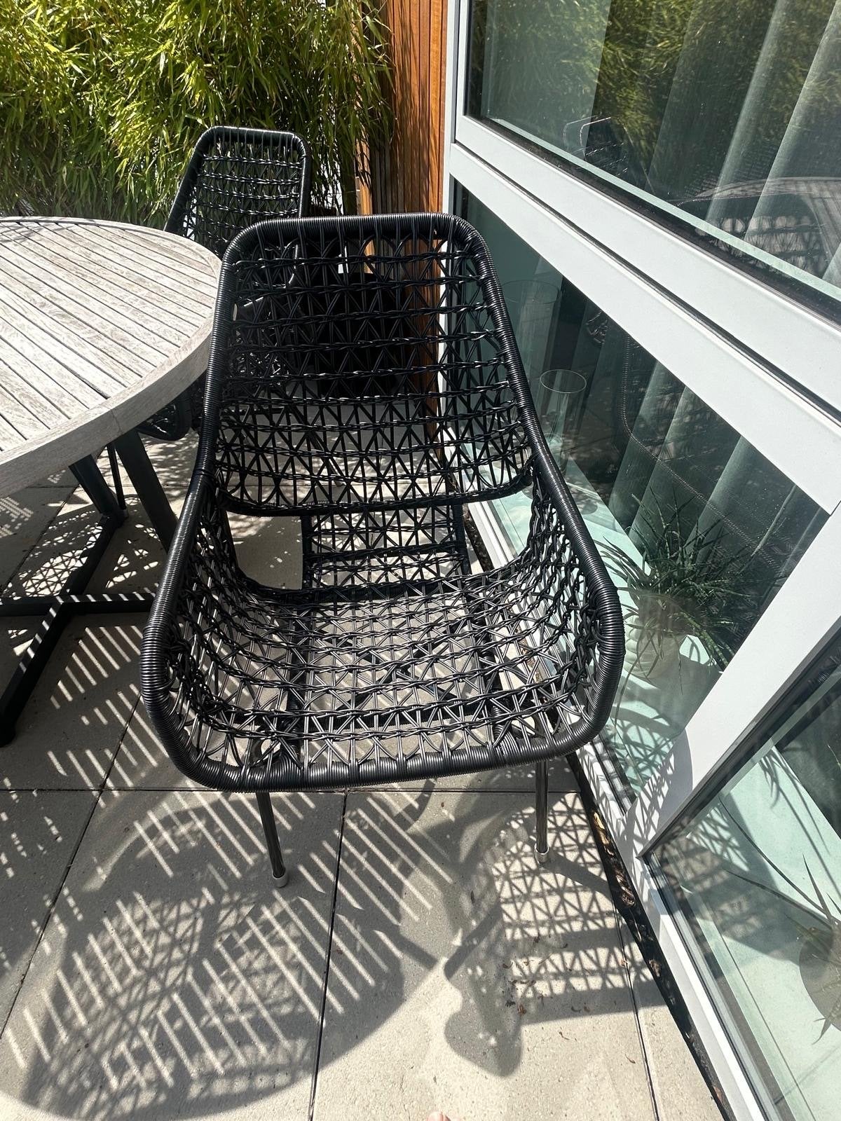 Apple Bee Zara Tuinset met ronde tafel 120cm, Tuin en Terras, Tuinsets en Loungesets, Ophalen, 4 zitplaatsen, Gebruikt, Eettafel