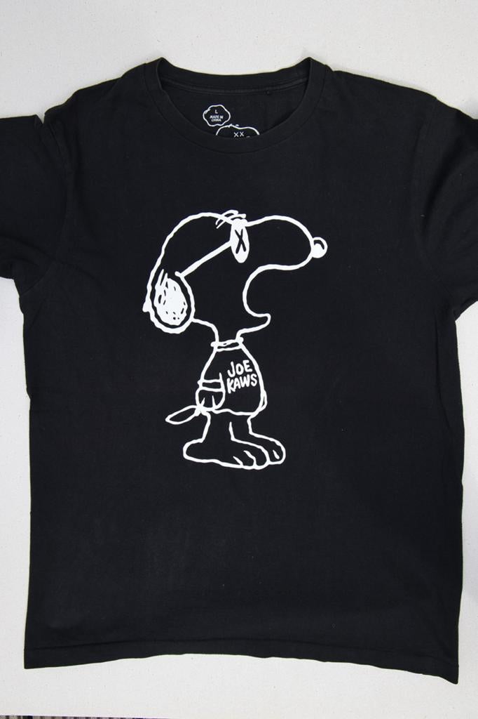 Uniqlo kaws shirt peanut supreme patta croyez carhartt arte, Ophalen of Verzenden, Zo goed als nieuw, Maat 52/54 (L), Zwart