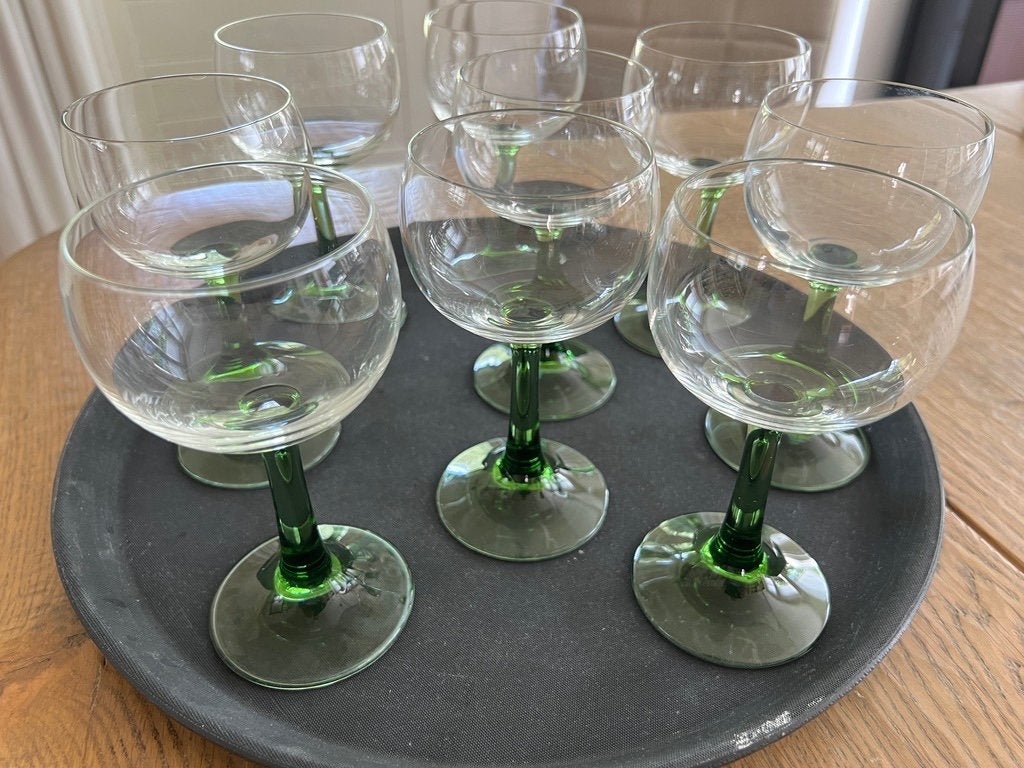Groene wijnglazen, Ophalen of Verzenden