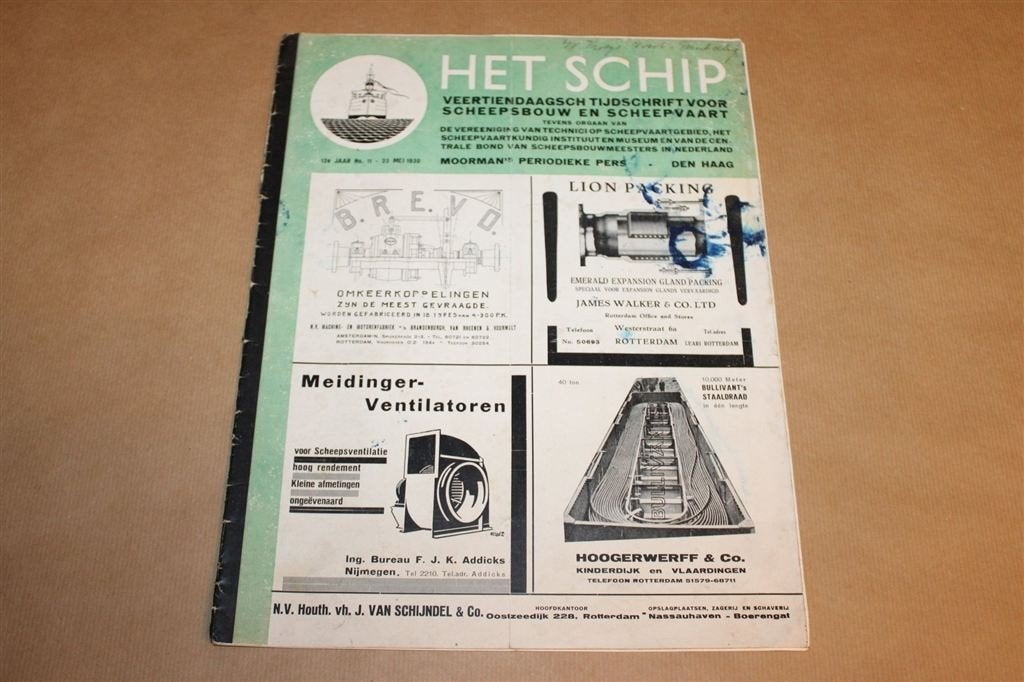 Het Schip 1930 — Johan van Oldenbarnevelt Passagiersschip, Verzamelen, Gebruikt, -, Kaart, Foto of Prent, -