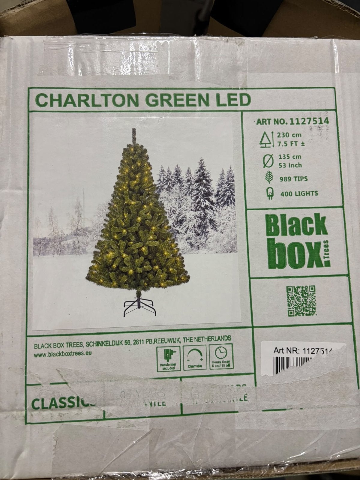 Kerstboom met verlichting, Ophalen, Zo goed als nieuw
