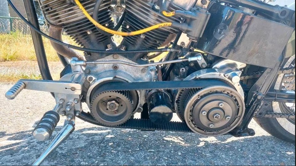 Beltdrive + startmotor + versnellingsbak Shovelhead Panhead, Motoren, Ophalen of Verzenden