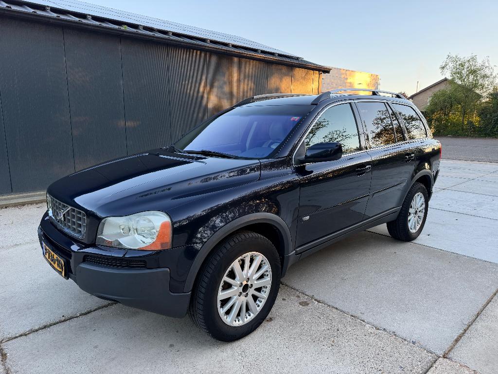 Volvo XC90 2.9 T6 Geartronic 2005 Blauw_CARPLAY!_NETTE AUTO!, Auto's, Bluetooth, Beige, Blauw, 7 stoelen