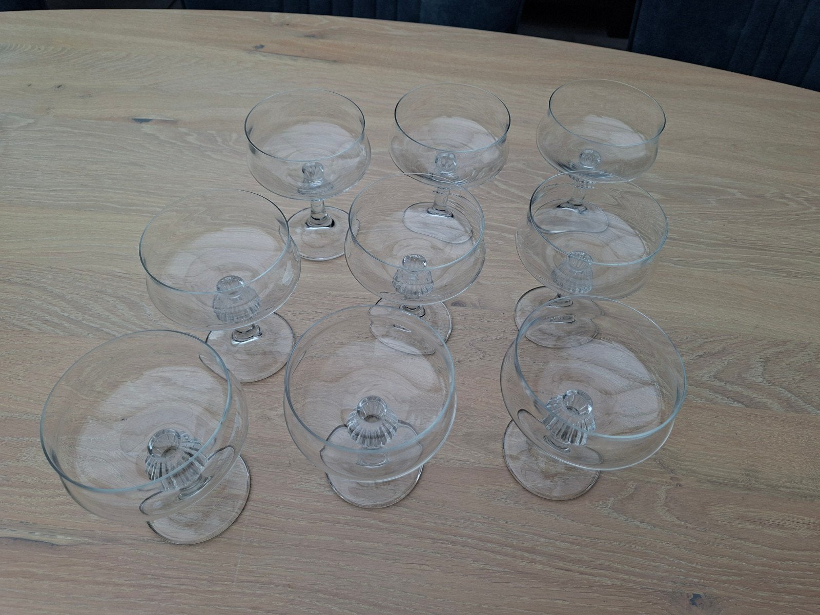 Set van 9 glazen dessertcoupes, Glas of Glazen, Ophalen of Verzenden, Modern, Glas