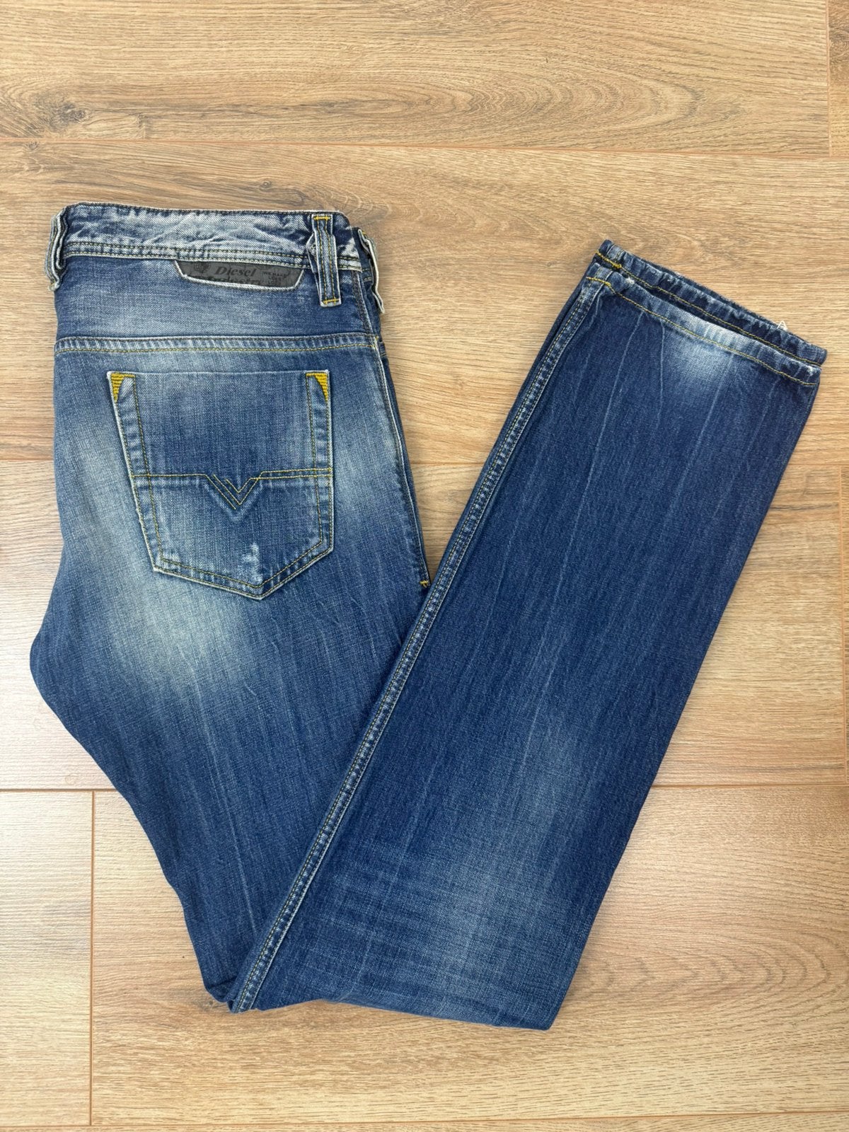 Diesel Safado Jeans Regular Slim-Straight Blauw W32 L34, Kleding | Heren, Spijkerbroeken en Jeans, Ophalen of Verzenden, Gedragen