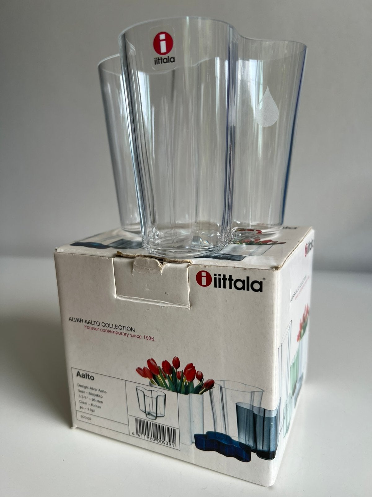 Speciale Uitgave Iittala Alvar Aalto  Tafelvaas 95 mm Nieuw, Ophalen of Verzenden, Nieuw, Glas