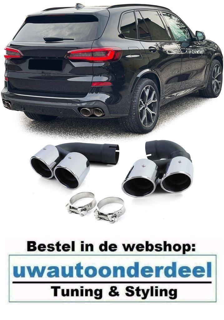 Uitlaat Sierstuk Dubbel Rond RVS Voor BMW X5 G05 M Pack 40i, Verzenden, Automotive Parts, A.parts@hotmail.nl, Trasmolenlaan 12 3447 GZ Woerden