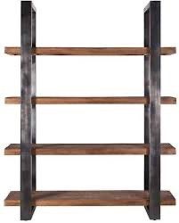 Eleonora Mango open boekenkast 160 cm – mangohout en metaal, Met plank(en), Gebruikt, 150 tot 200 cm, 150 tot 200 cm