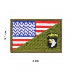 Amerikaanse Vlag & 101st Airborne Patch - 8x5.3cm, Ophalen, Nieuw