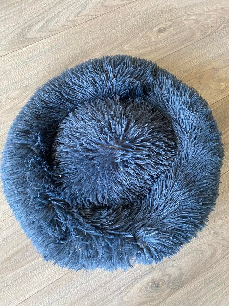 Zachte pluche honden-/kattenmand (donkerblauw), Dieren en Toebehoren, Hondenmanden, Ophalen of Verzenden, Pluche