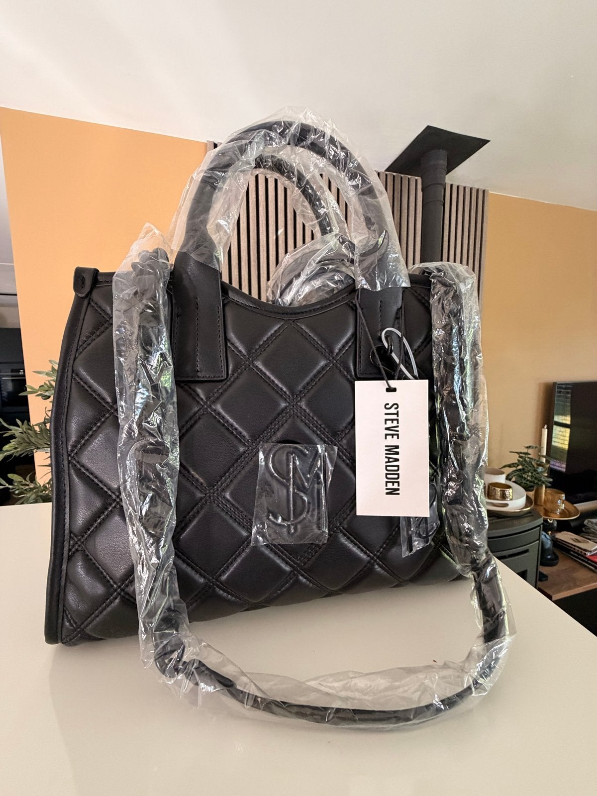 Nieuwe Steve Madden Bfair Handtas Zwart Gequilt, Ophalen of Verzenden, Nieuw, Zwart, Handtas