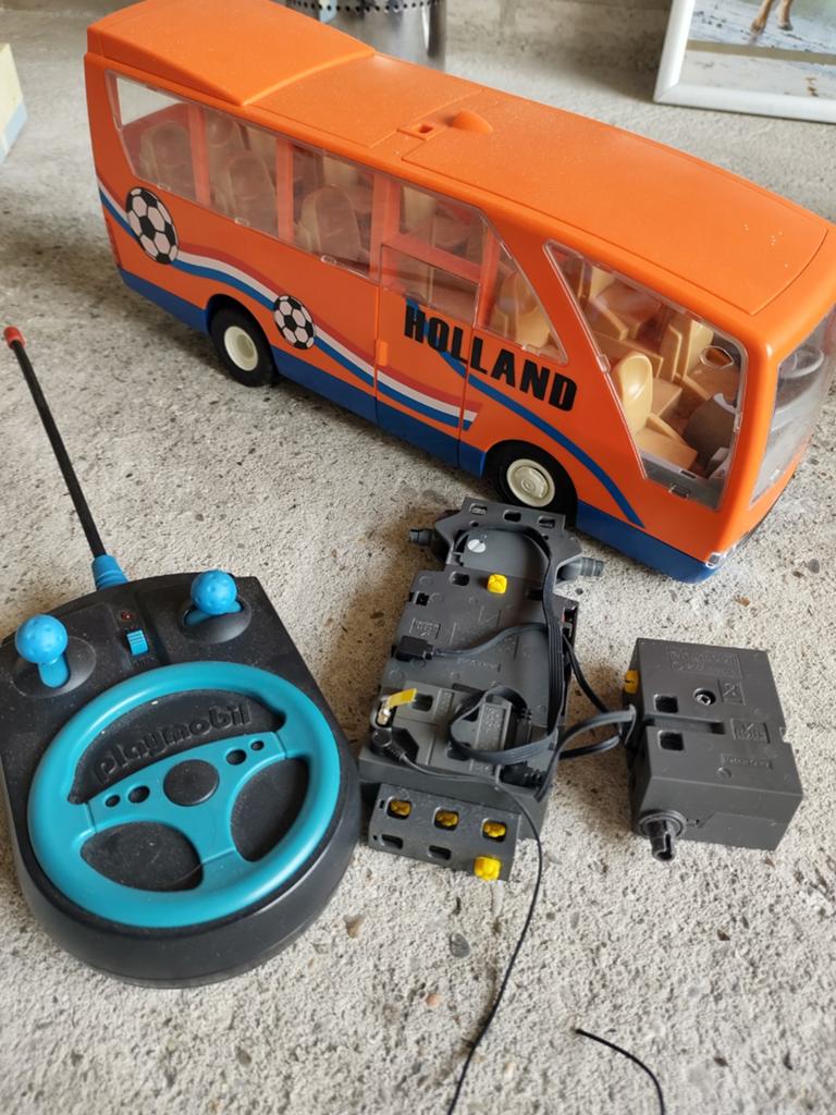 Playmobil spelersbus oranje, Hobby en Vrije tijd, Ophalen of Verzenden