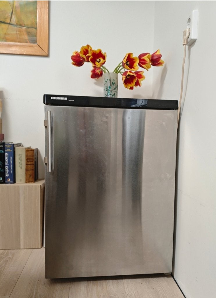 liebherr rvs koelkast, 60 cm of meer, 100 tot 150 liter, Ophalen, 85 tot 120 cm