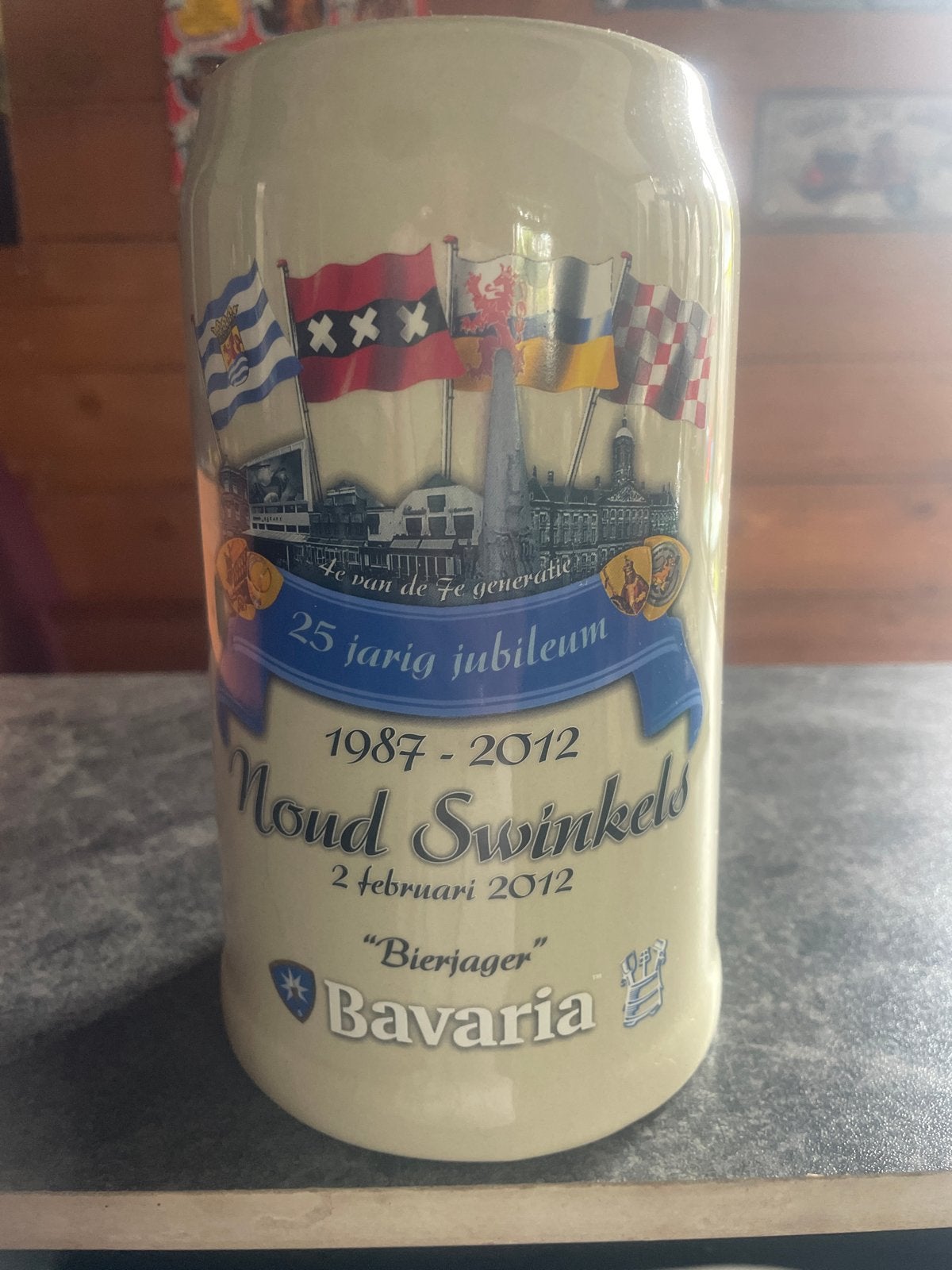 Bavaria Bierpul Noud Swinkels 25 Jaar Jubileum, Verzamelen, Biermerken, Ophalen, Nieuw, Pul(len), Bavaria