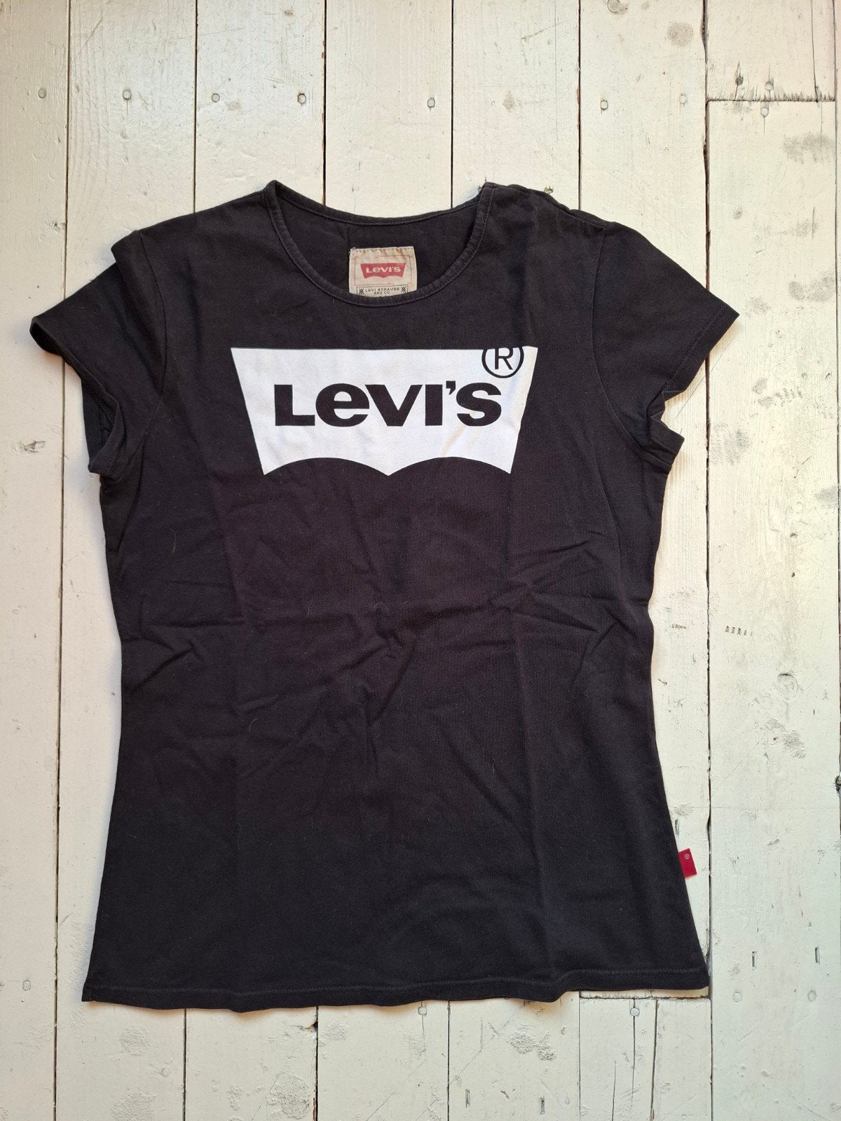 Levi's T-shirt zwart met wit, maat 14, amper gedragen, Maat 38/40 (M), Zwart, Ophalen of Verzenden, Zo goed als nieuw