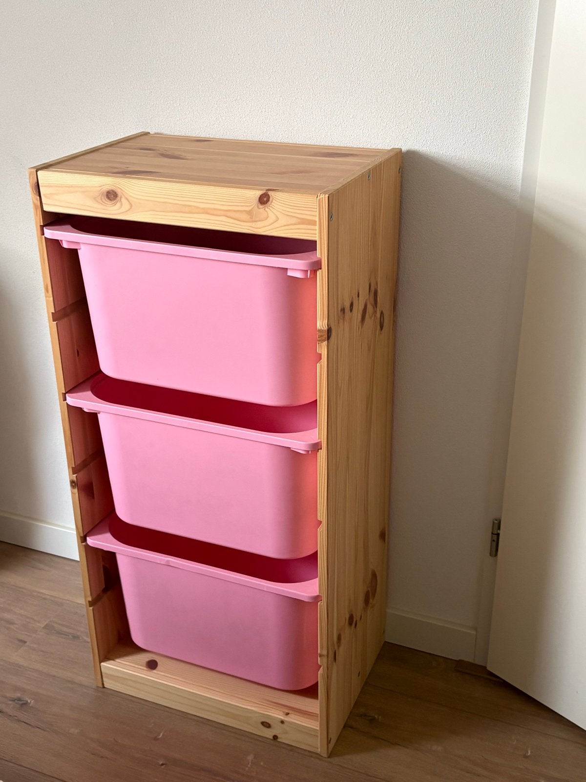IKEA TROFAST Opbergcombinatie met bakken, grenen, Ophalen, Zo goed als nieuw, Kast