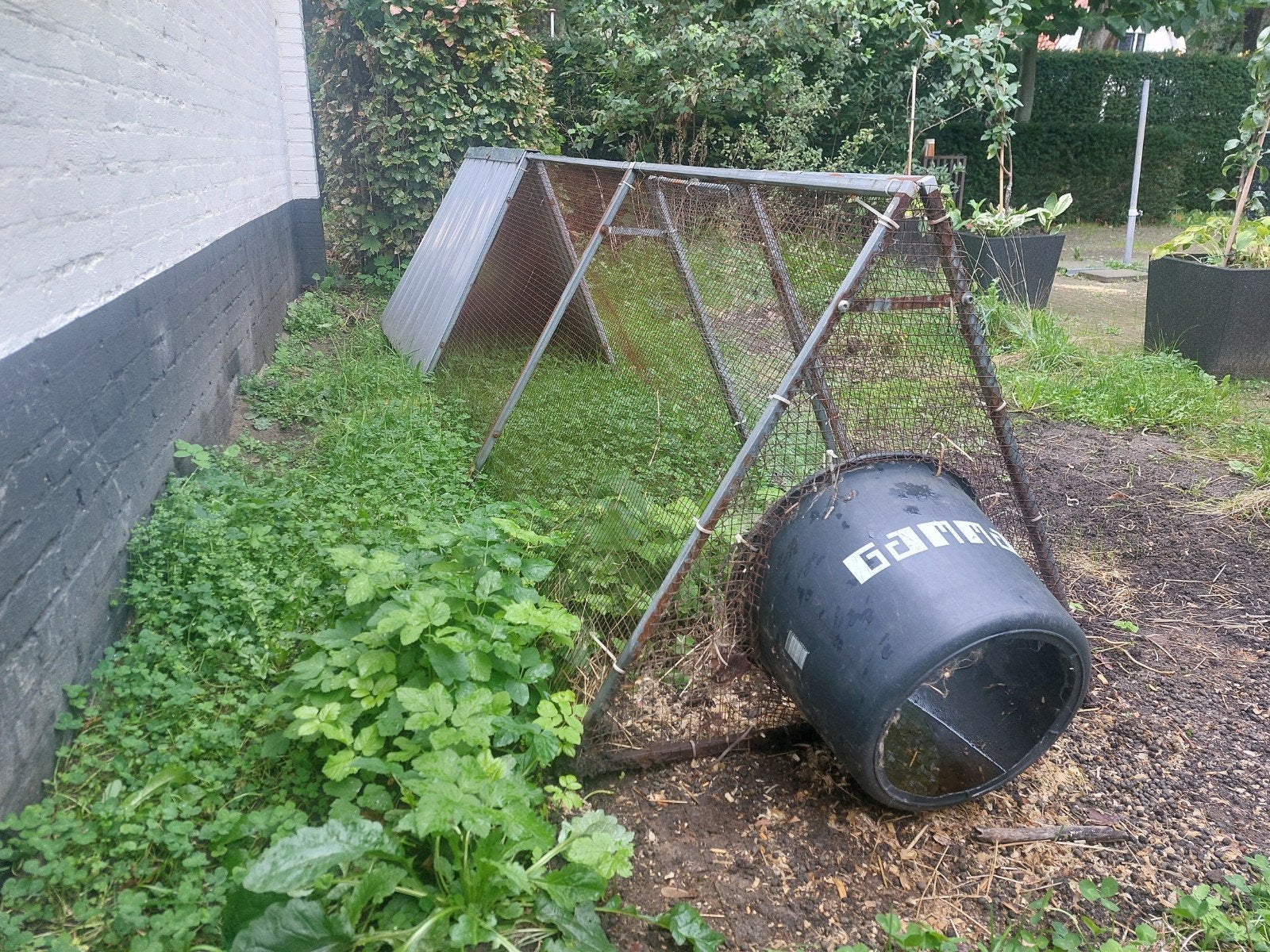 Konijnen hok van metaal en gaas, Ophalen, Gebruikt, Metaal, Overige typen