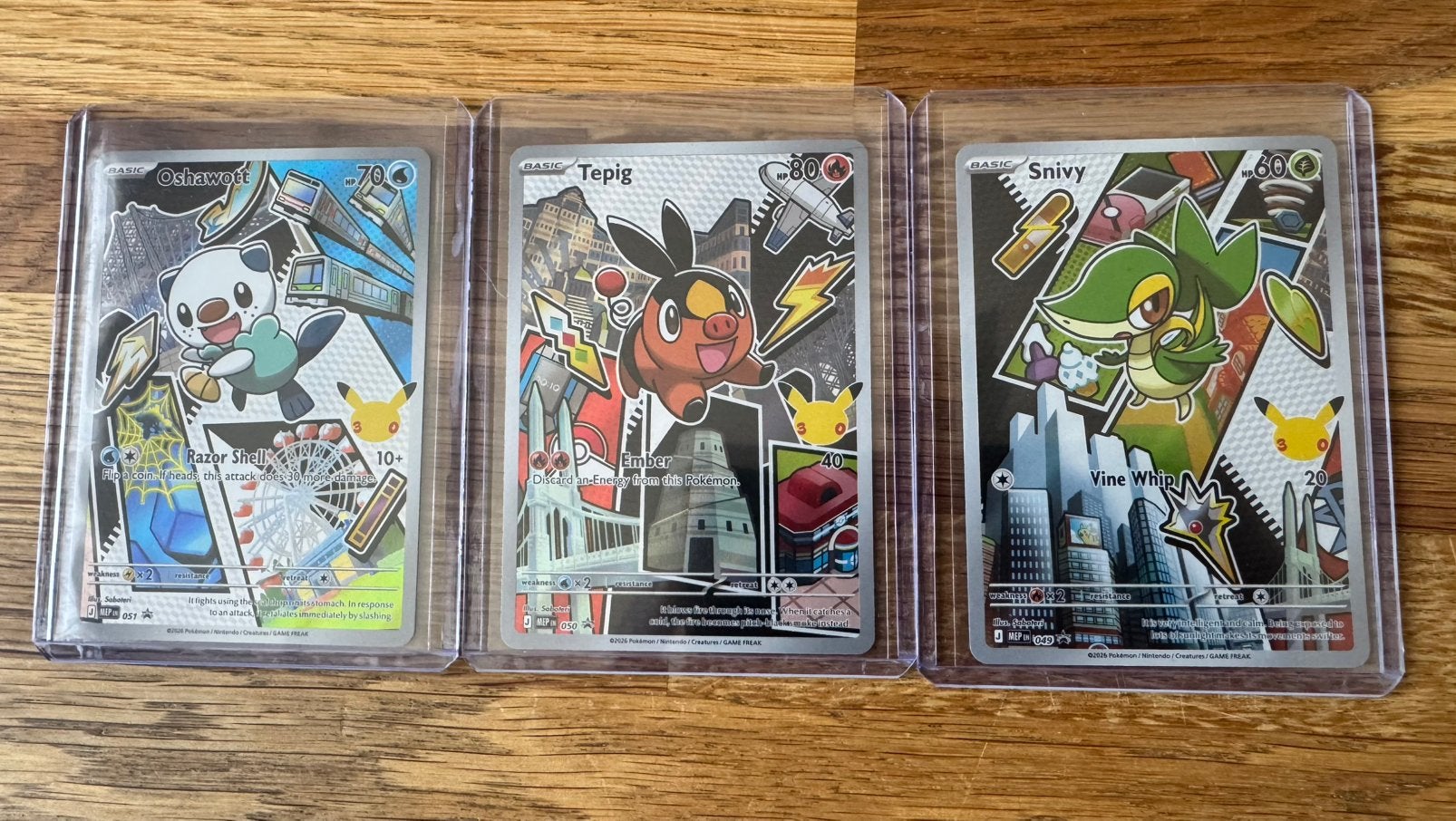 Pokémon kaarten: First Partner Gen 5 Snivy, Tepig, Oshawott., Ophalen of Verzenden, Nieuw, Meerdere kaarten, Foil