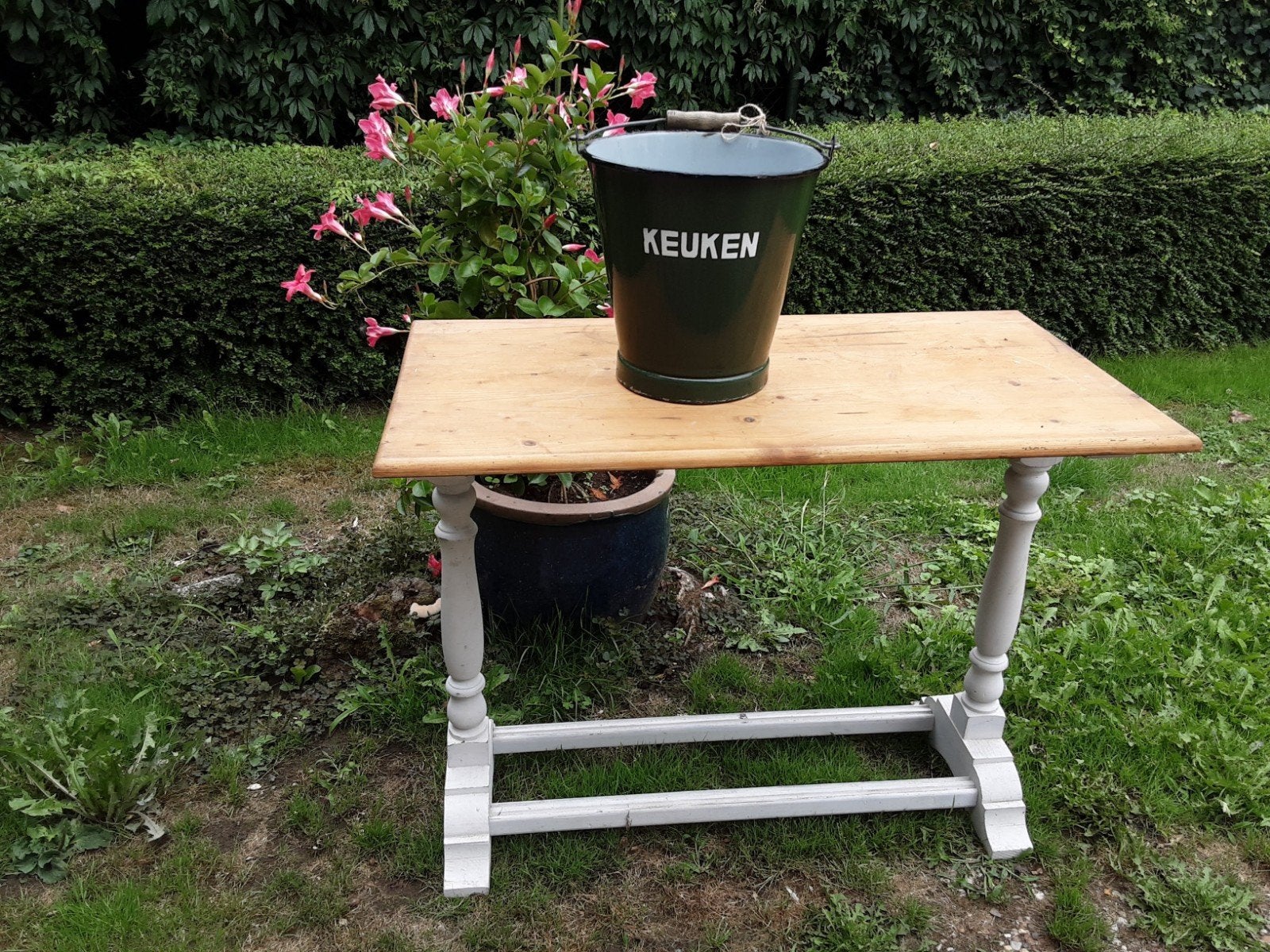 Houten(Franse) cafetafel, Ophalen of Verzenden, Rechthoekig, Hout