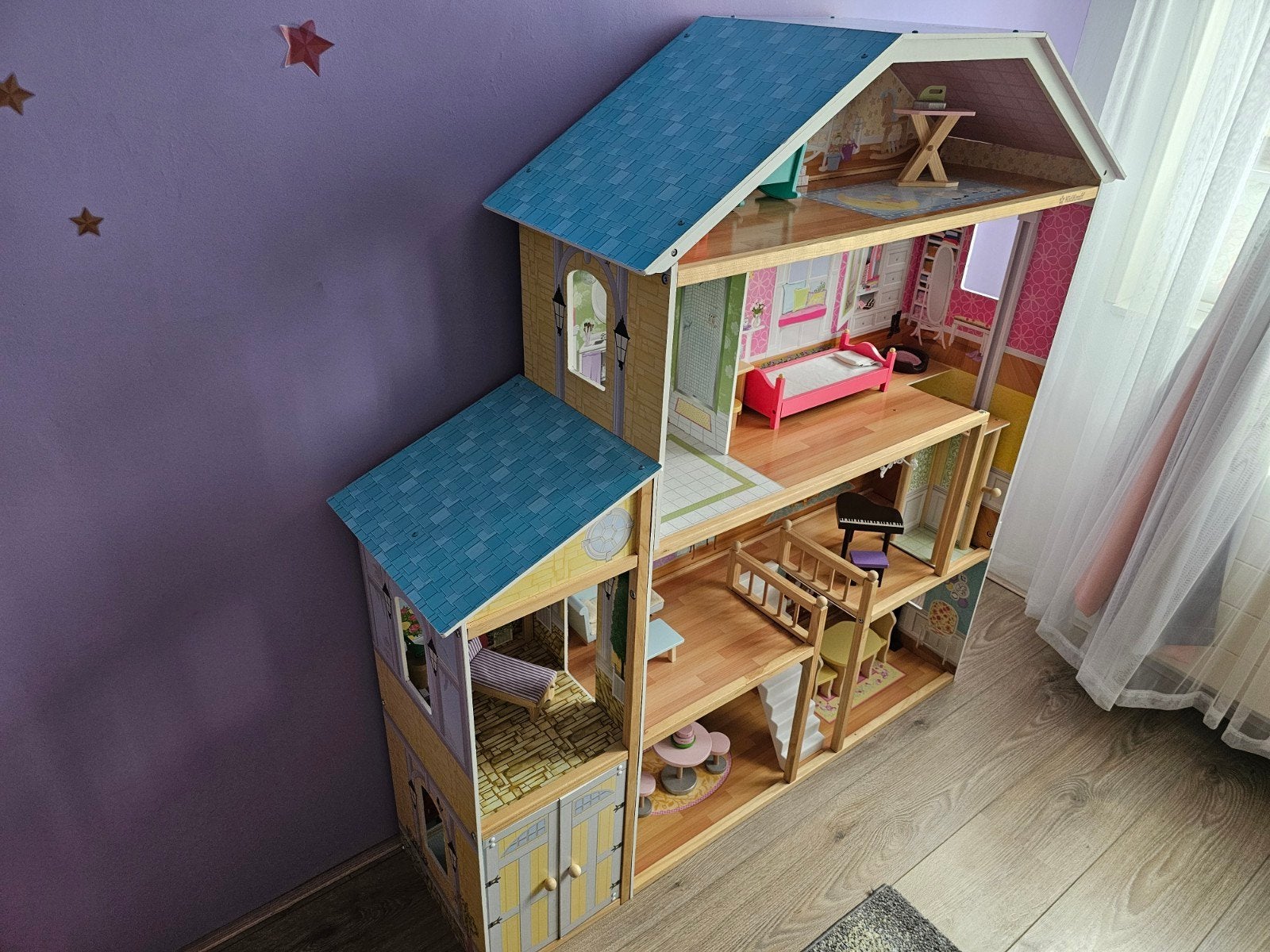 Groot KidKraft Houten Poppenhuis met Meubels, Kinderen en Baby's, Ophalen, Gebruikt, Poppenhuis