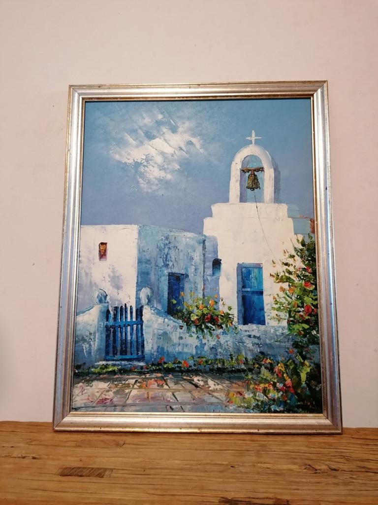 Schilderij Griekenland, Antiek en Kunst, Ophalen of Verzenden
