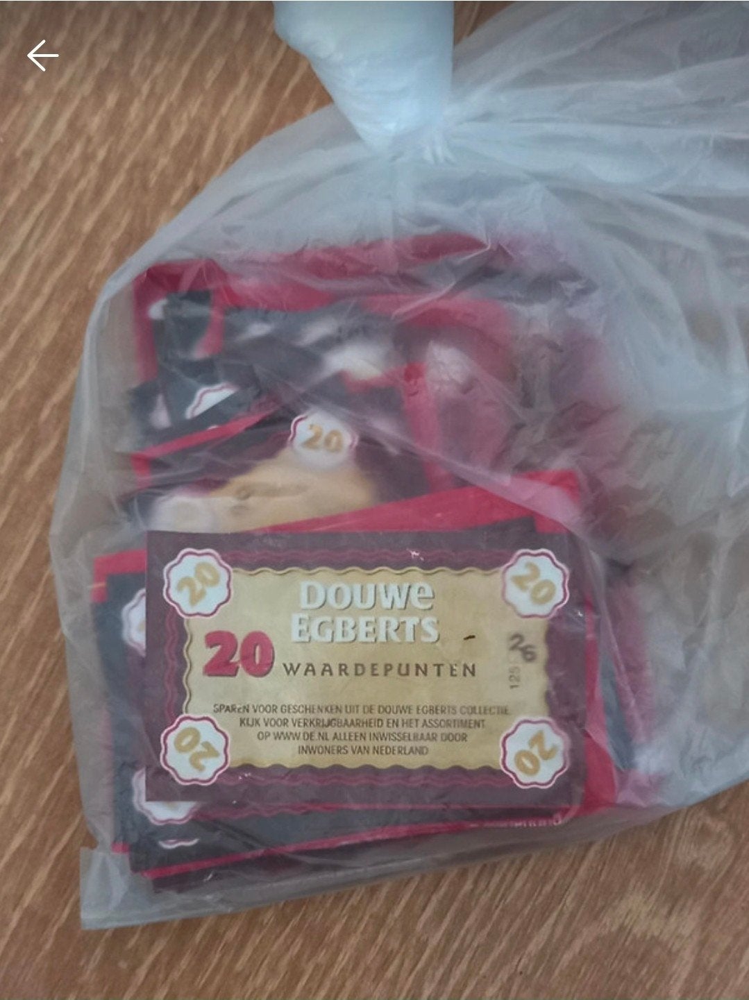 Douwe Egberts koffiezegels 1000 punten €5,00., Verzenden, Koffie of Thee, Zegels, Bonnen of Punten