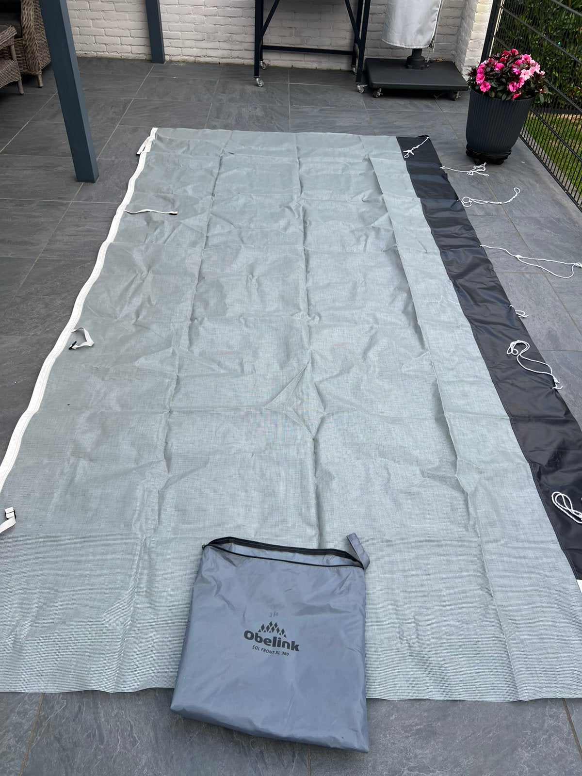 Sunblocker/voorwand 380cm, Ophalen of Verzenden, Zo goed als nieuw