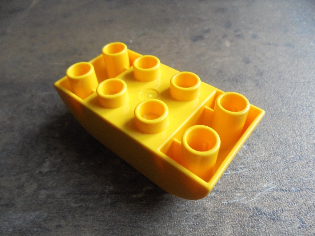 Lego Duplo Brick 2x4 Slope Curved Inverted (zie foto's), Ophalen of Verzenden, Gebruikt, Losse stenen, Duplo