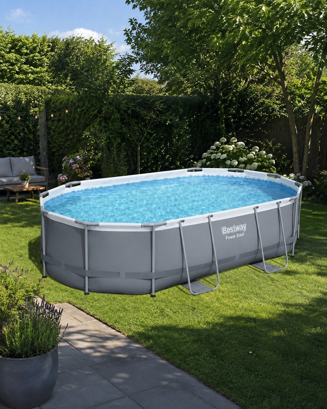 Bestway powersteel 305x200x84, solar panel, zandfilter etc., Ophalen, 200 tot 300 cm, 80 tot 120 cm, Zo goed als nieuw