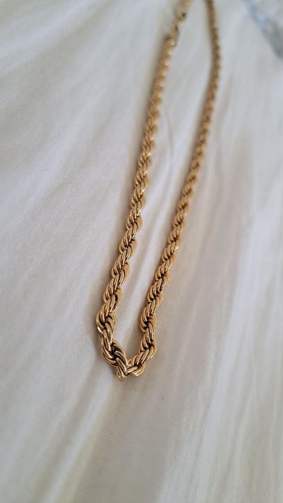18 Karaat Doublé Gouden Keting, Sieraden, Tassen en Uiterlijk, Kettingen, Ophalen of Verzenden, Gebruikt, Goud, Goud