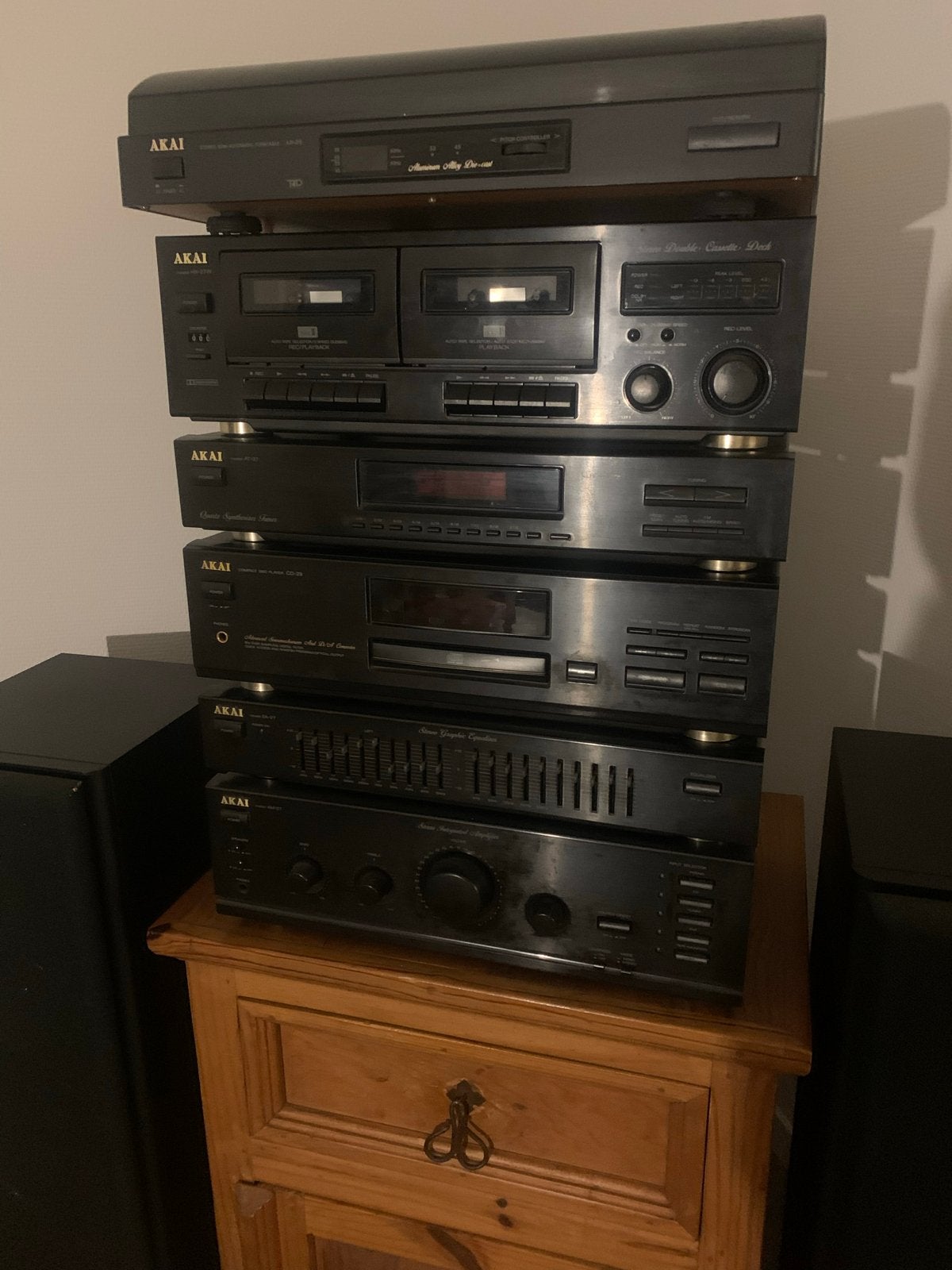 Akai Stereo Installatie met Speakers - Compleet en Goed Werk, Ophalen, Gebruikt, Cassettedeck, Losse componenten