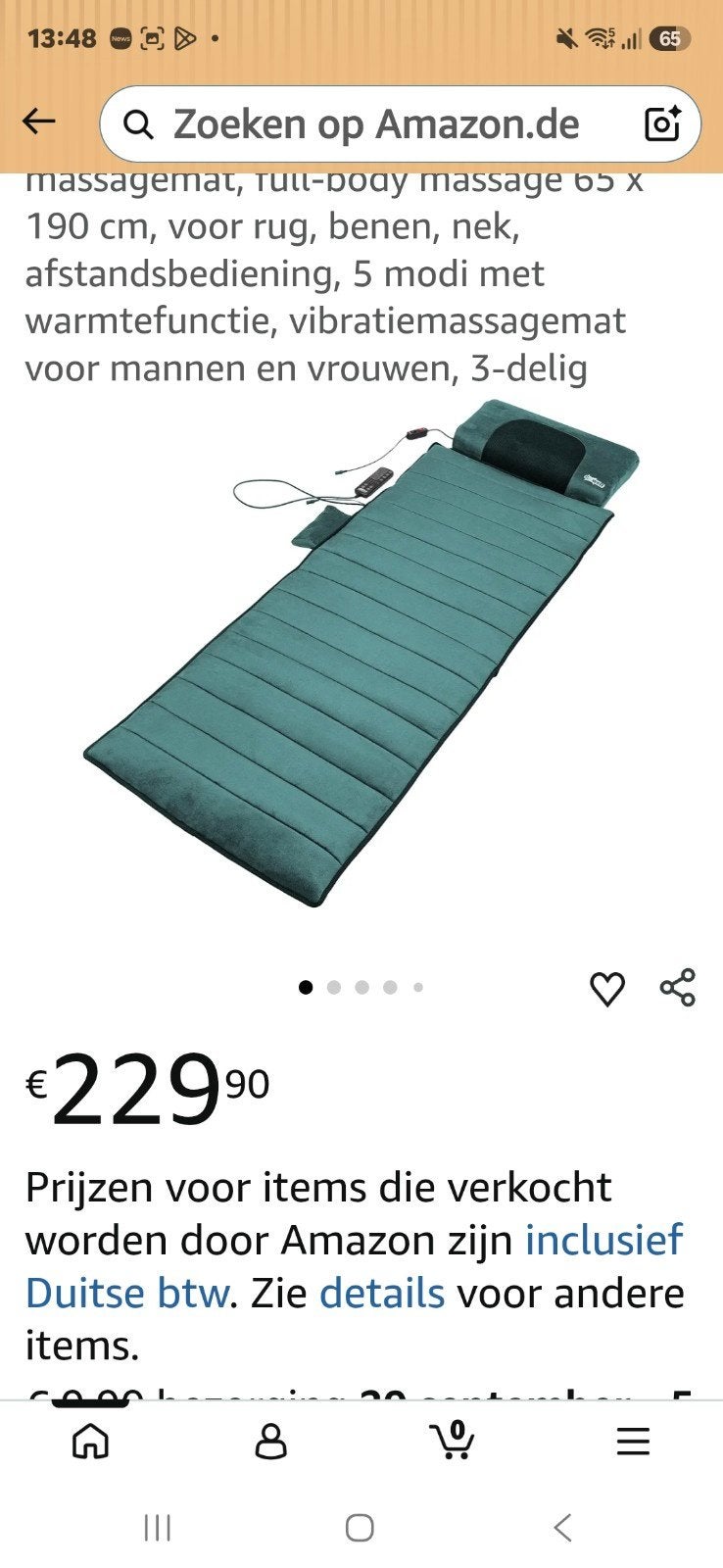 Ezwell Remedy Massage System - Vibratie & Warmte Therapie, Ophalen of Verzenden, Zo goed als nieuw, Massagestoel of Kussen