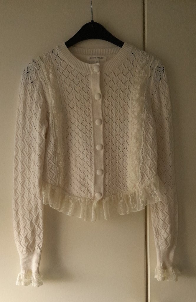Mooi creme vest met broderie M/L, Maat 38/40 (M), Overige kleuren, Bisou's project, Ophalen of Verzenden