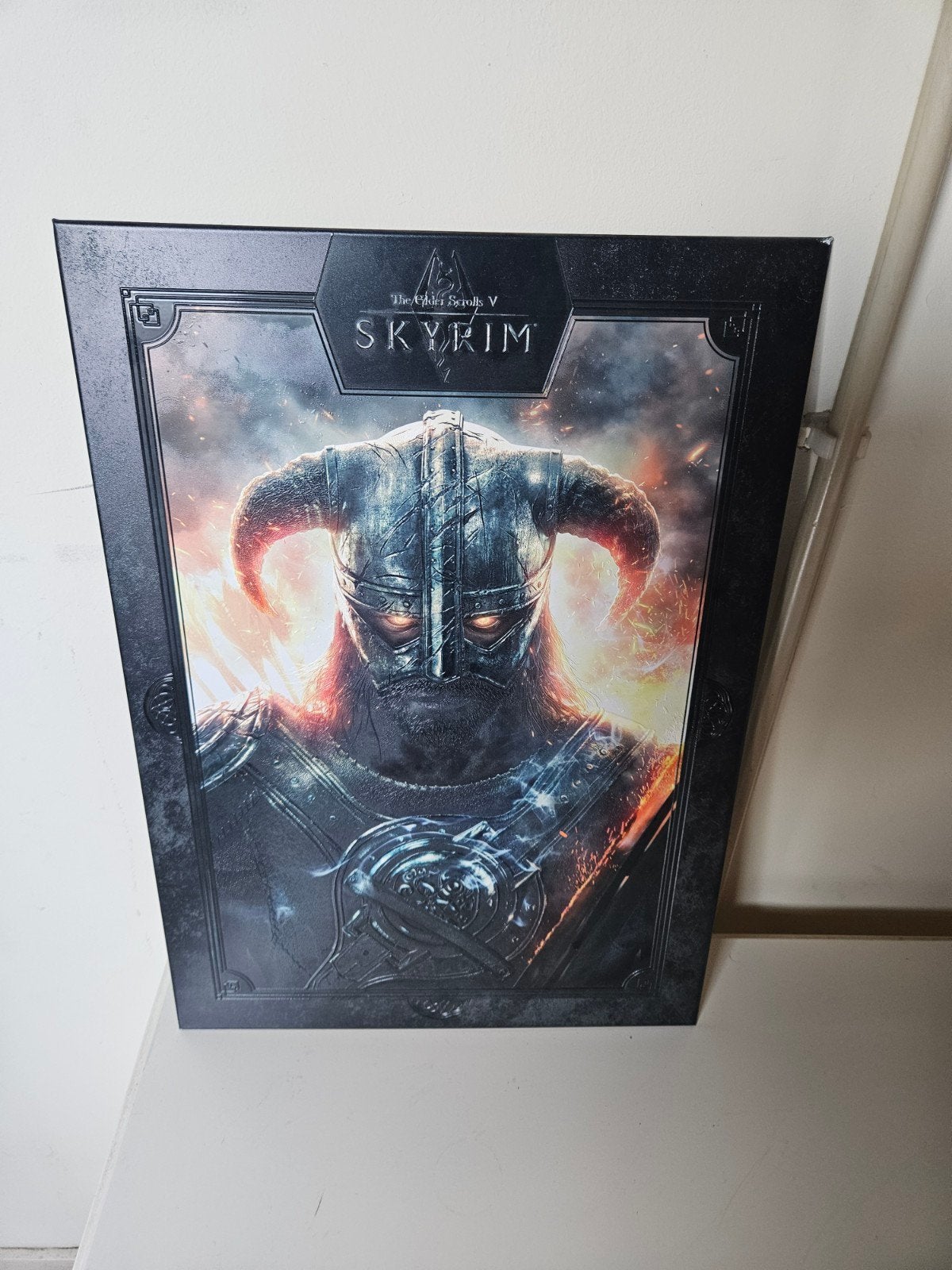 Limited Edition Displate Dragonborn Skyrim, 50 – 75, Ophalen of Verzenden, 50 tot 75 cm, Print
