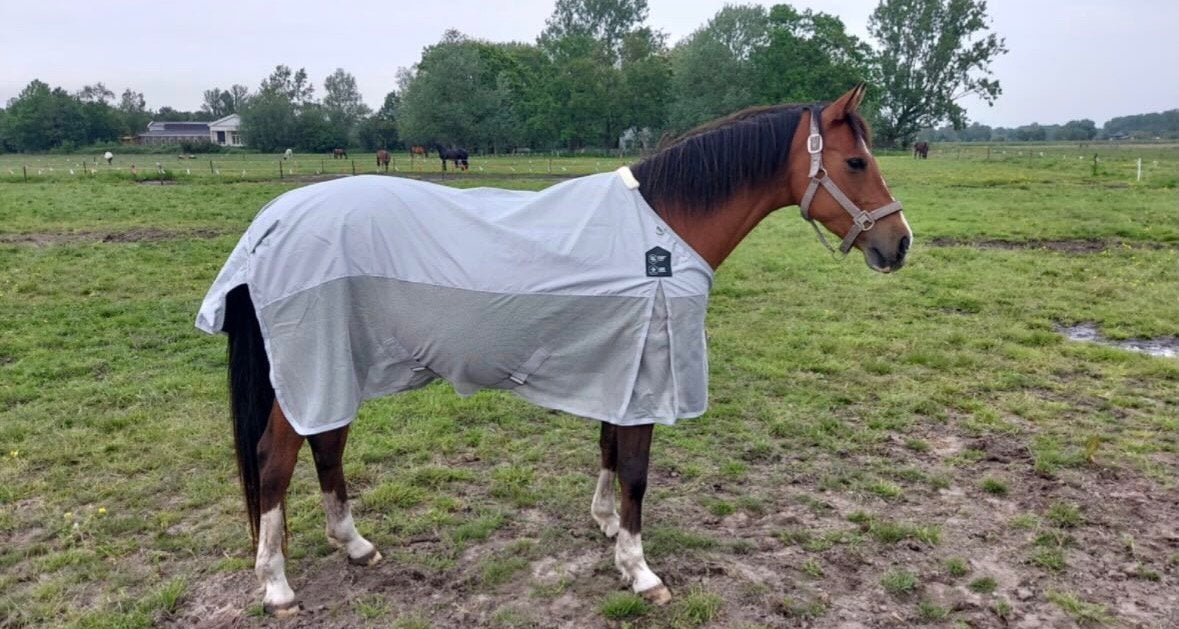 Horze regen-vliegen deken, Dieren en Toebehoren, Paarden en Pony's | Dekens en Dekjes, Ophalen of Verzenden, Zo goed als nieuw