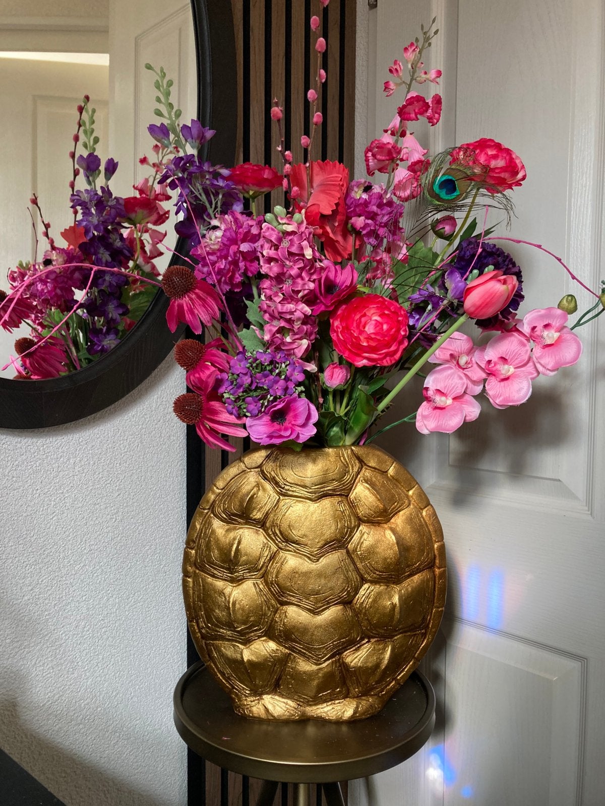 Vaas Schild met Zijden bloemen Compleet, Ophalen of Verzenden, Nieuw