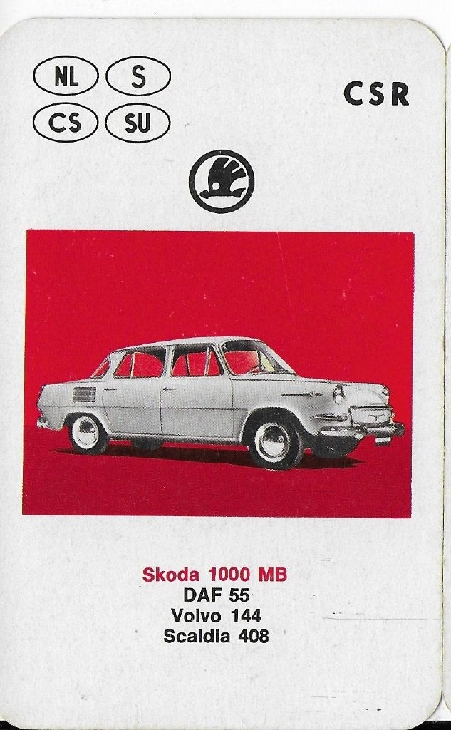 K14 autokaartje skoda 1000 mb, Ophalen of Verzenden, Zo goed als nieuw, Auto's