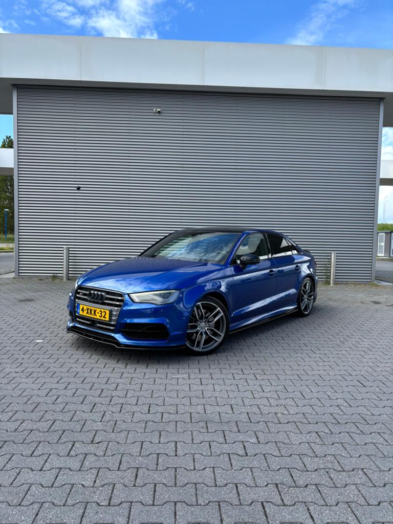 🇳🇱Audi S3 2.0 Tfsi 221KW 4-D Quattro 2014 Sepangblauw, Auto's, Audi, S3, Zwart, 4 cilinders, 1984 cc