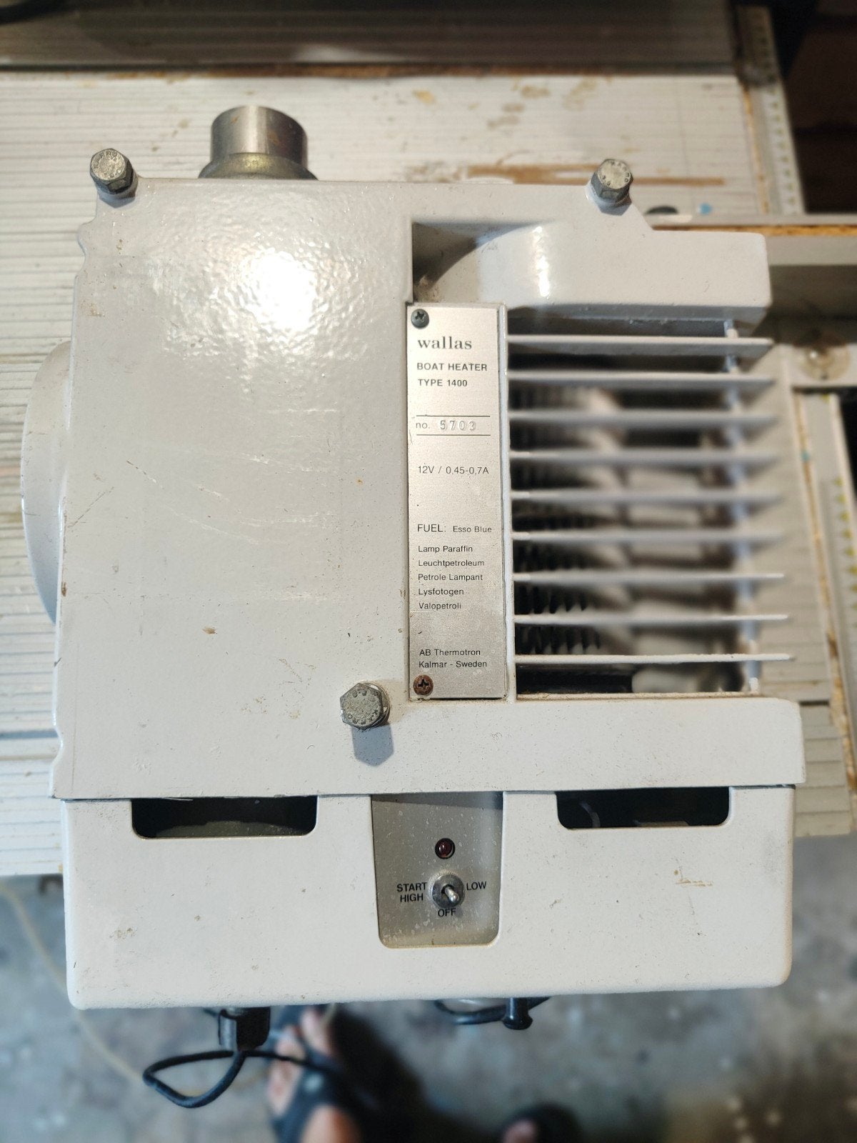 Wallas 12V bootverwarming op petroleum met tank, Ophalen of Verzenden, Gebruikt, Motor en Techniek