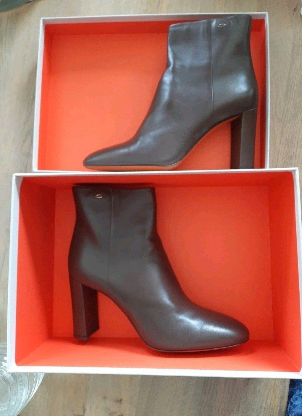 Santoni enkellaarsjes maat 41 nieuw in doos, Bruin, Lage of Enkellaarzen, Nieuw, Ophalen of Verzenden