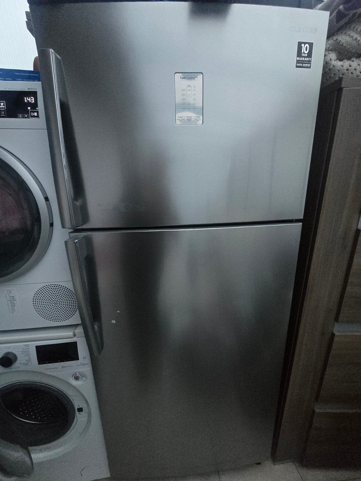 Koelkast samsung., Witgoed en Apparatuur, Koelkasten en IJskasten, Ophalen, 200 liter of meer, 60 cm of meer, Met aparte vriezer