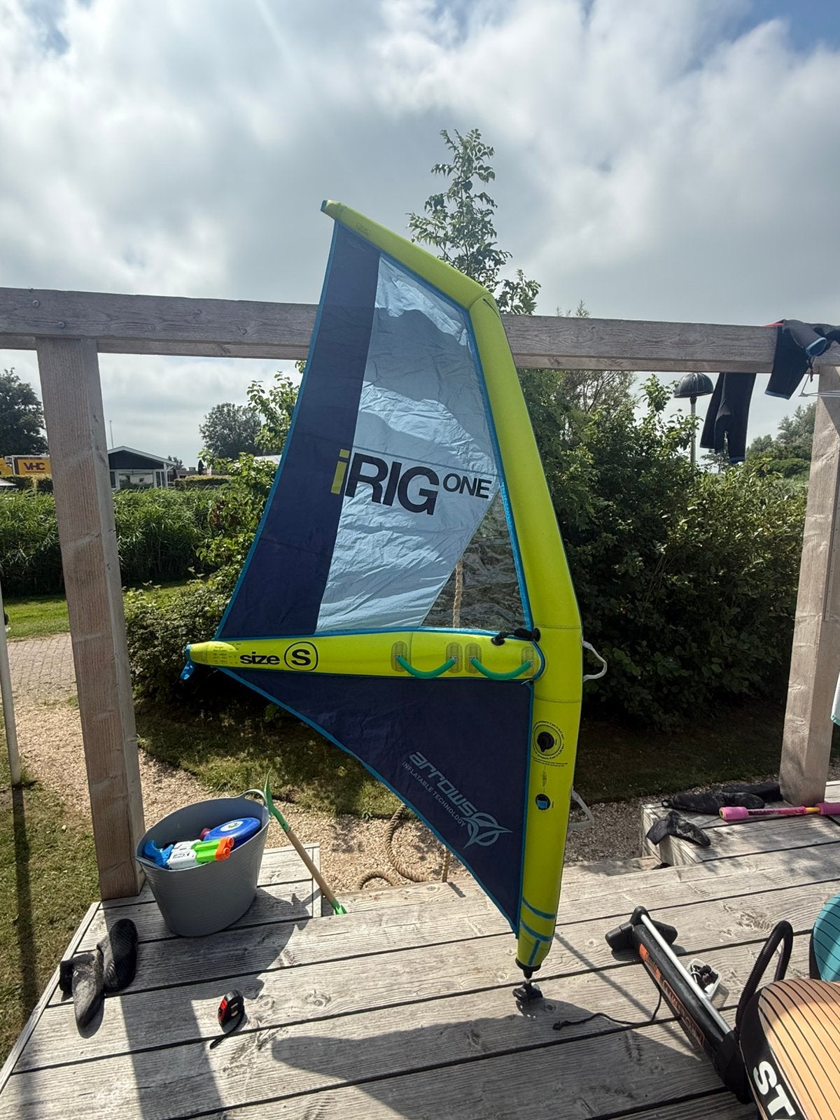 i RIG ONE S opblaasbaar surfzeil 1.5m, Watersport en Boten, Met zeil(en), Gebruikt, Minder dan 3.5 m², Ophalen of Verzenden