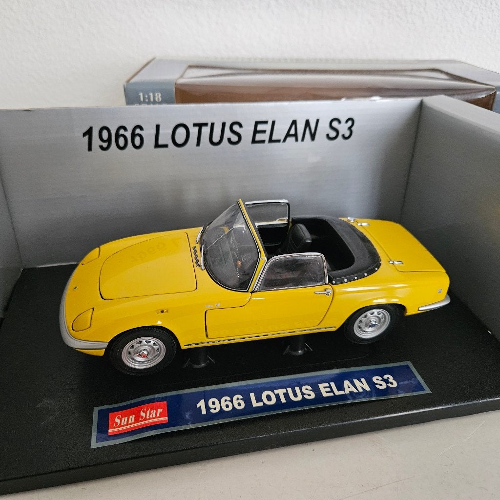 SUN STAR: LOTUS ELAN S3 1966, Hobby en Vrije tijd, Modelauto's | 1:18, Ophalen of Verzenden, Zo goed als nieuw, Auto, Sun Star