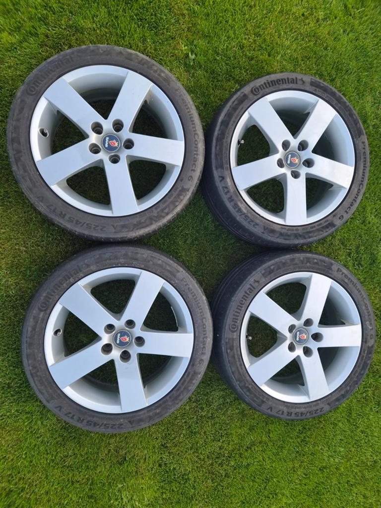 Saab velgen Alu 45 voor 9-3, 9-5, Ophalen, Gebruikt, Velg(en), 17 inch