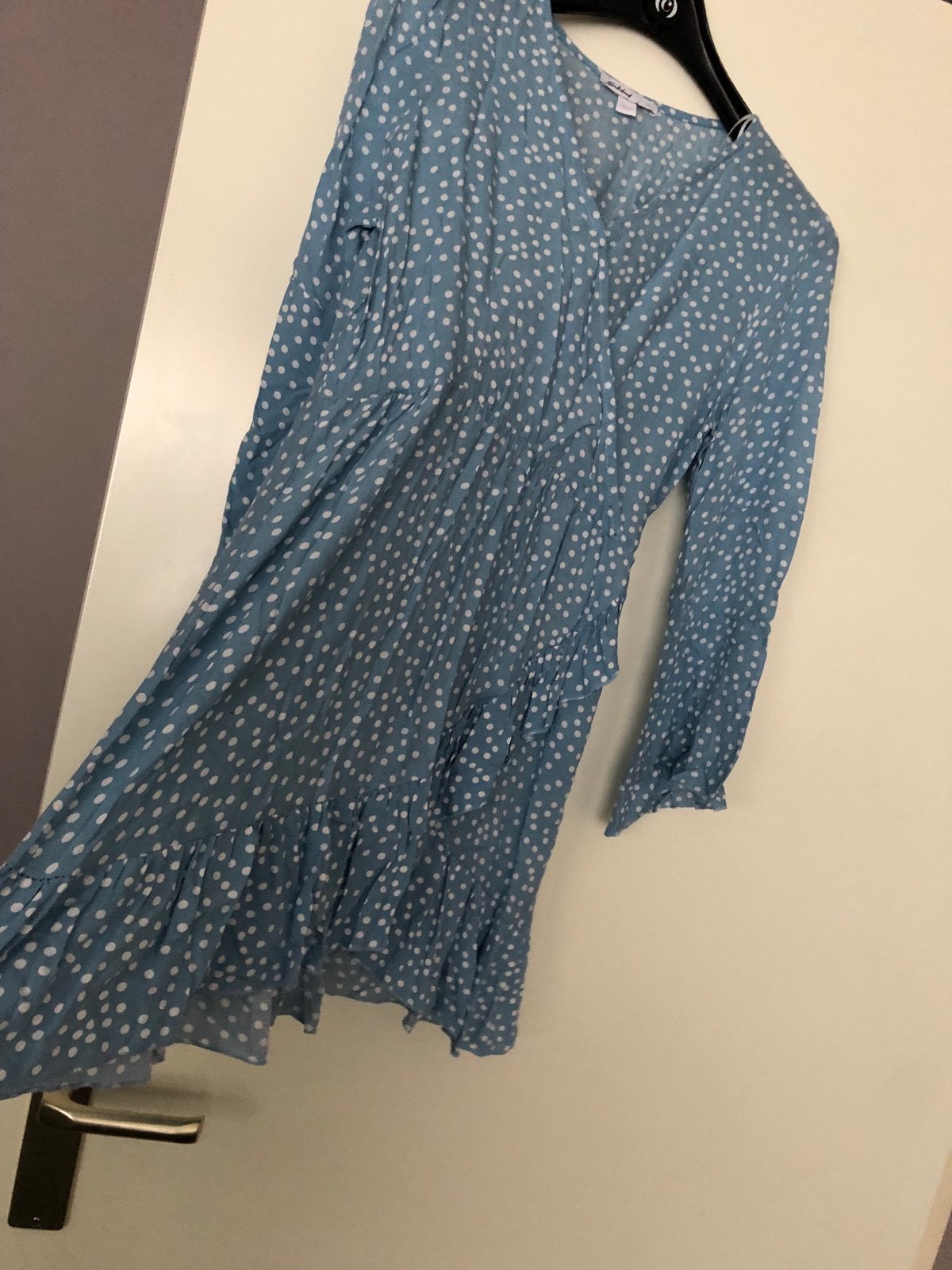 Subdued zomer korte jurk met stippen, maat XS, Blauw, Ophalen of Verzenden, Zo goed als nieuw, Maat 34 (XS) of kleiner