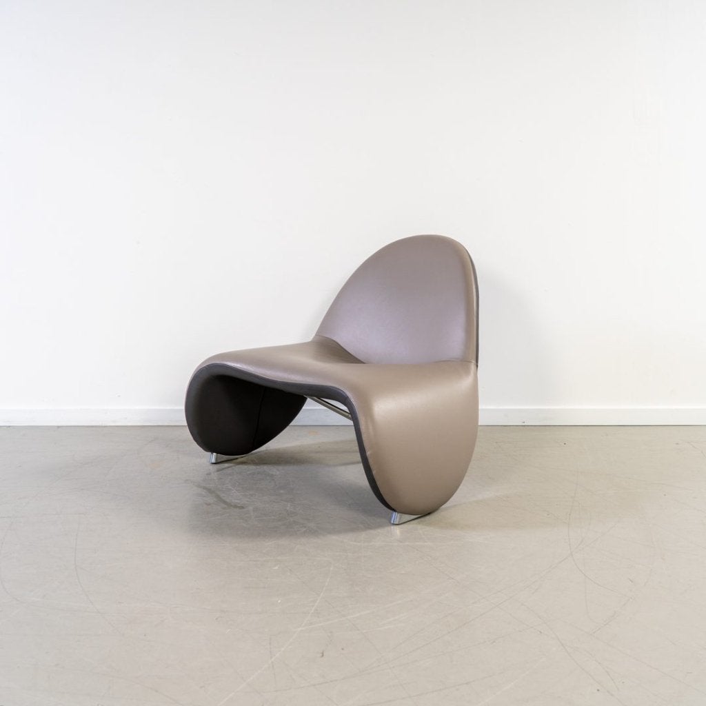 Leolux Sella Fauteuil Grijs/Antraciet Leer, Huis en Inrichting, Fauteuils, Niet ingevuld, Zo goed als nieuw, Niet ingevuld, Niet ingevuld