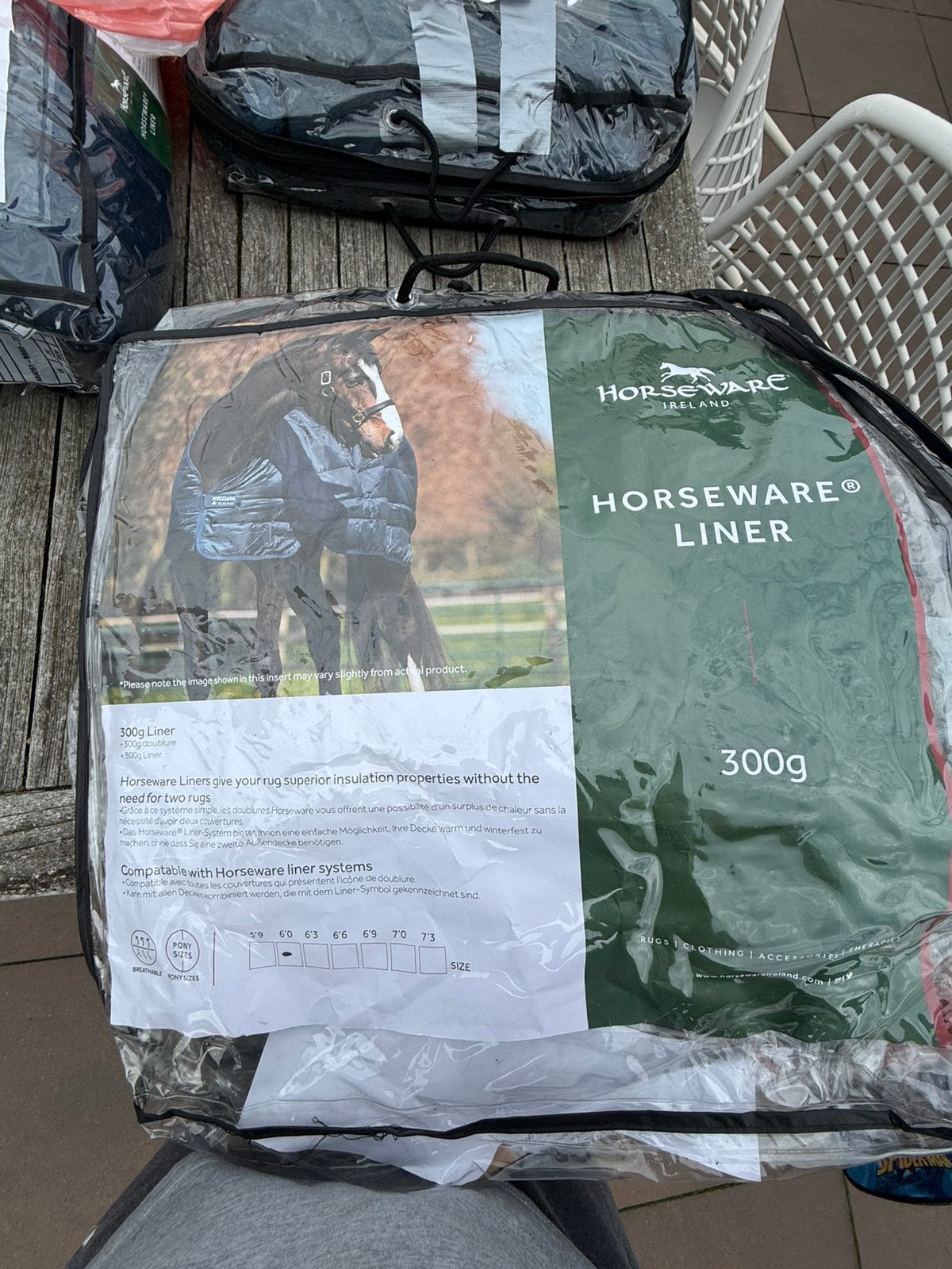 Horseware liner 300 grams 6’0/130cm, Ophalen of Verzenden, Zo goed als nieuw