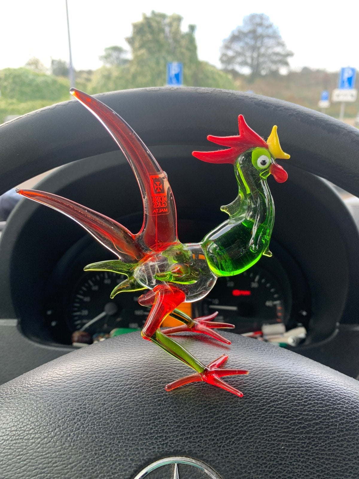 handgemaakt glazen beeldje van een haan, Maltese glasstudio, Antiek en Kunst, Ophalen of Verzenden